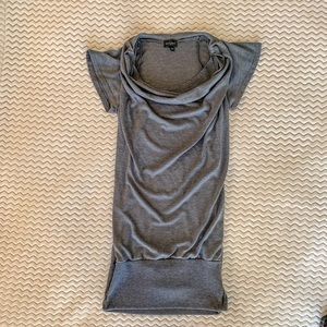 Tempted Short Sleeve Cowl Neck Dress Medium